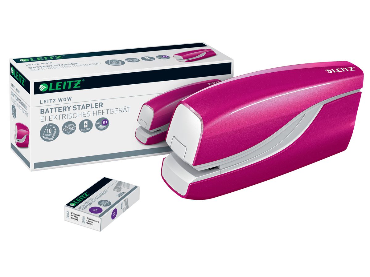 LEITZ Cucitrice electr. NeXXt 5566 55661023 pink 10 fogli (4002432111312)