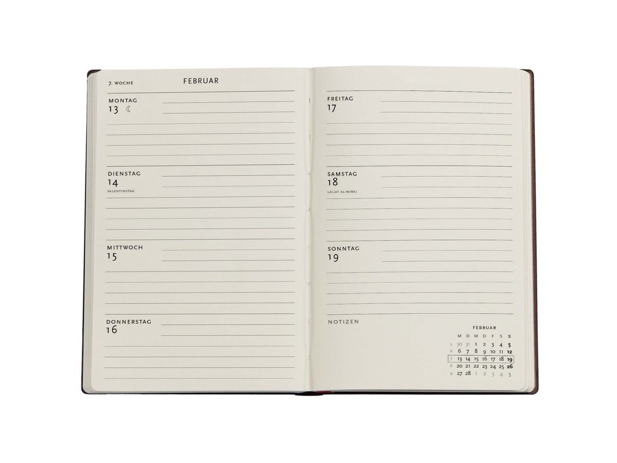 PAPERBLANKS Agenda Feuervogel Mini 25/26 DD0528-6 1W/2S 18M DE HOR HC 9.5x14cm (9780349705286)