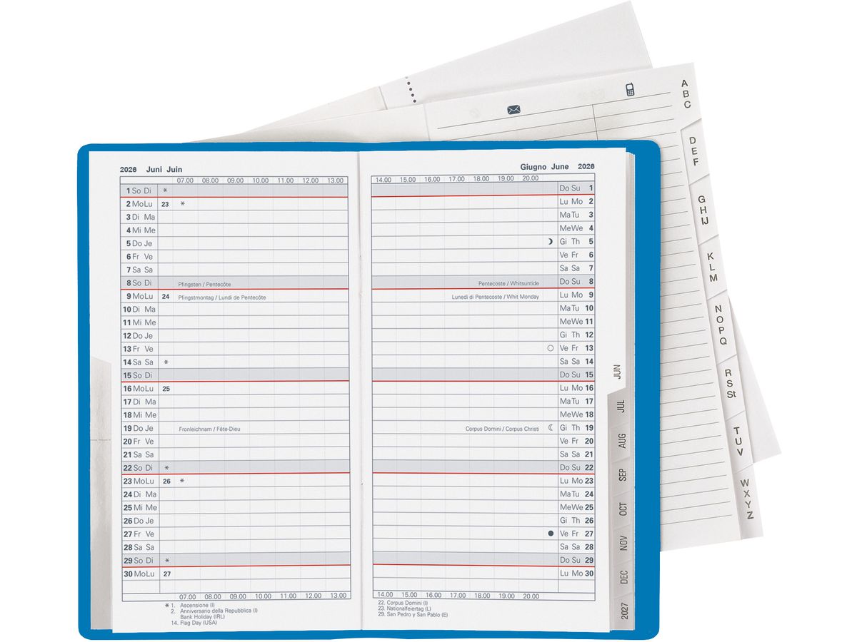 BIELLA Agenda Luzern 2026 855512050026U 1M/2P blu ML 8.7x15.3cm (7611365526789)