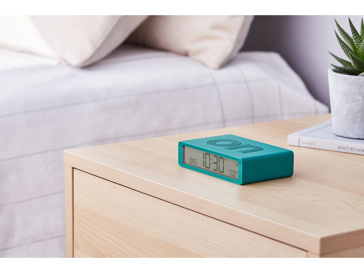 LEXON Wecker Flip Classic LR157V2 grün, USB-C (3660491209442)