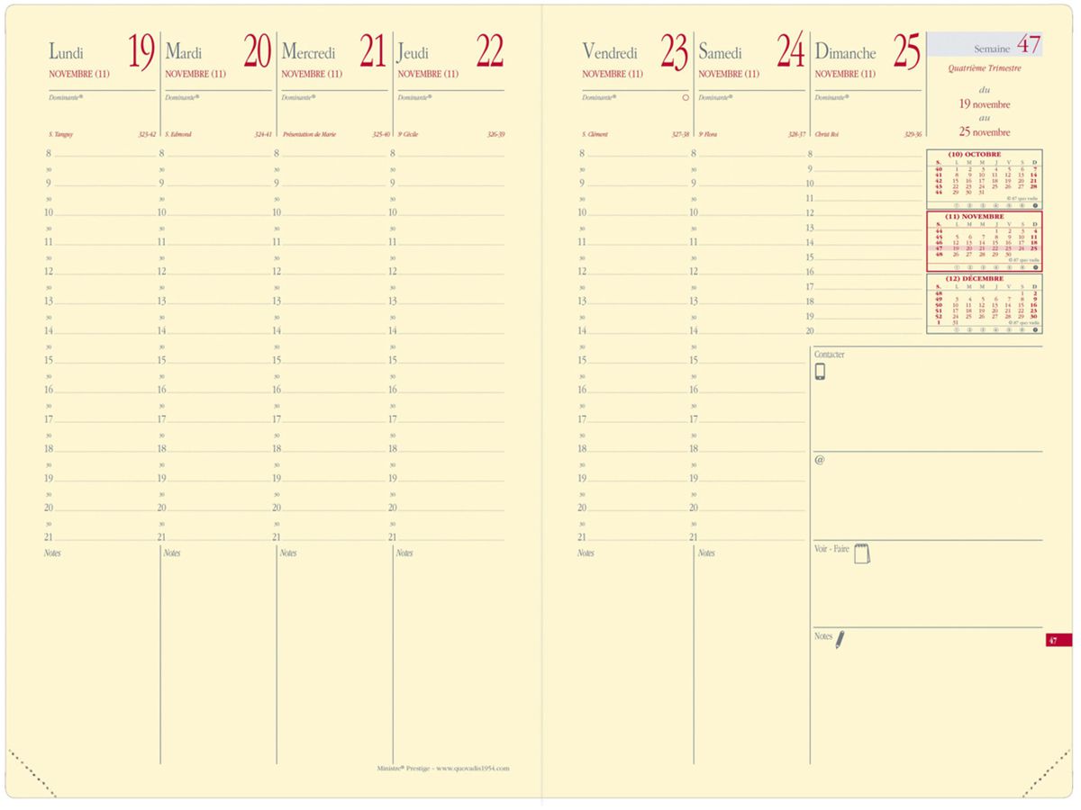 QUO-VADIS Agenda Soho Mini.Pres. 2026 286546Q 1S/2P rosa FR 16x24cm (3371010488773)