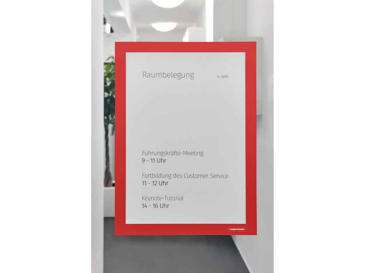 MAGNETOPLAN Magnetrahmen A4 1131906 selbstklebend, rot 2 Stk. (4013695064970)