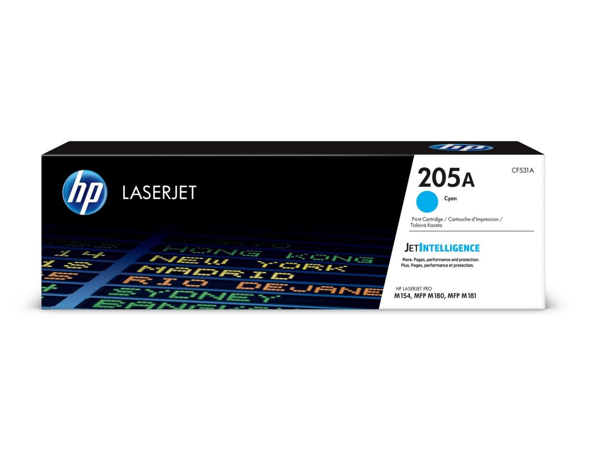 HP Toner-Modul 205A cyan CF531A CLJ Pro MFP M180/181 900 S. (0190781106975)
