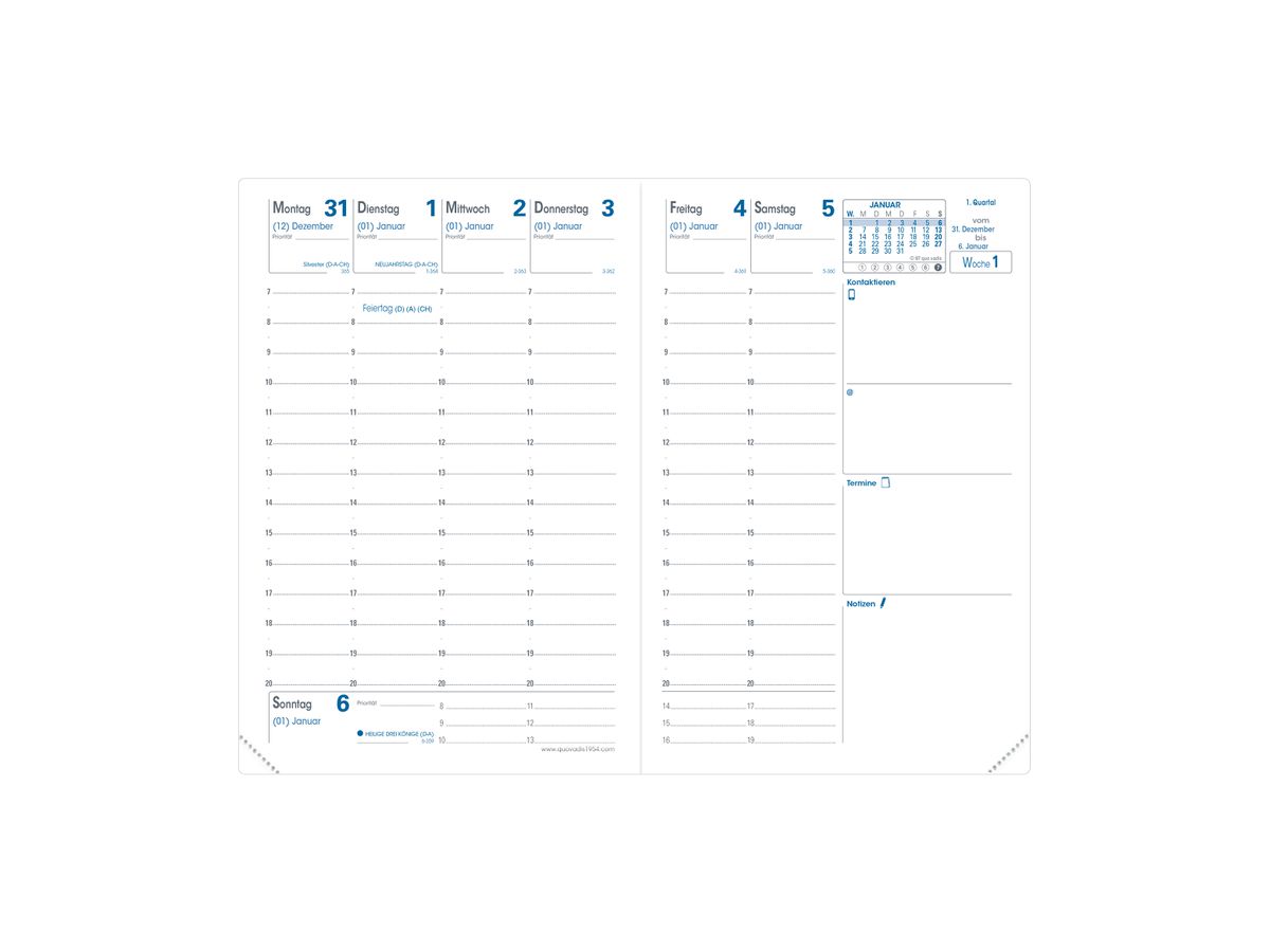 QUO-VADIS Recharge+ Affaires 2026 004034Q 1S/2P Impala/Club DE 10x15cm (3371010120727)