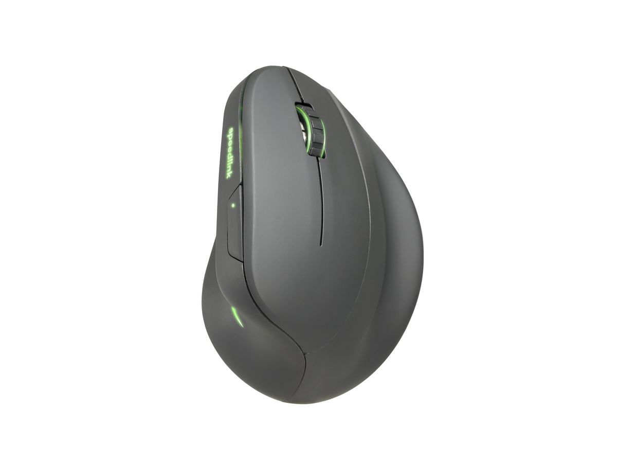 SPEEDLINK PIAVO PRO Illum. Ergo Mouse SL-630026-BK Wireless,Rechargeable,Black (4027301907223)