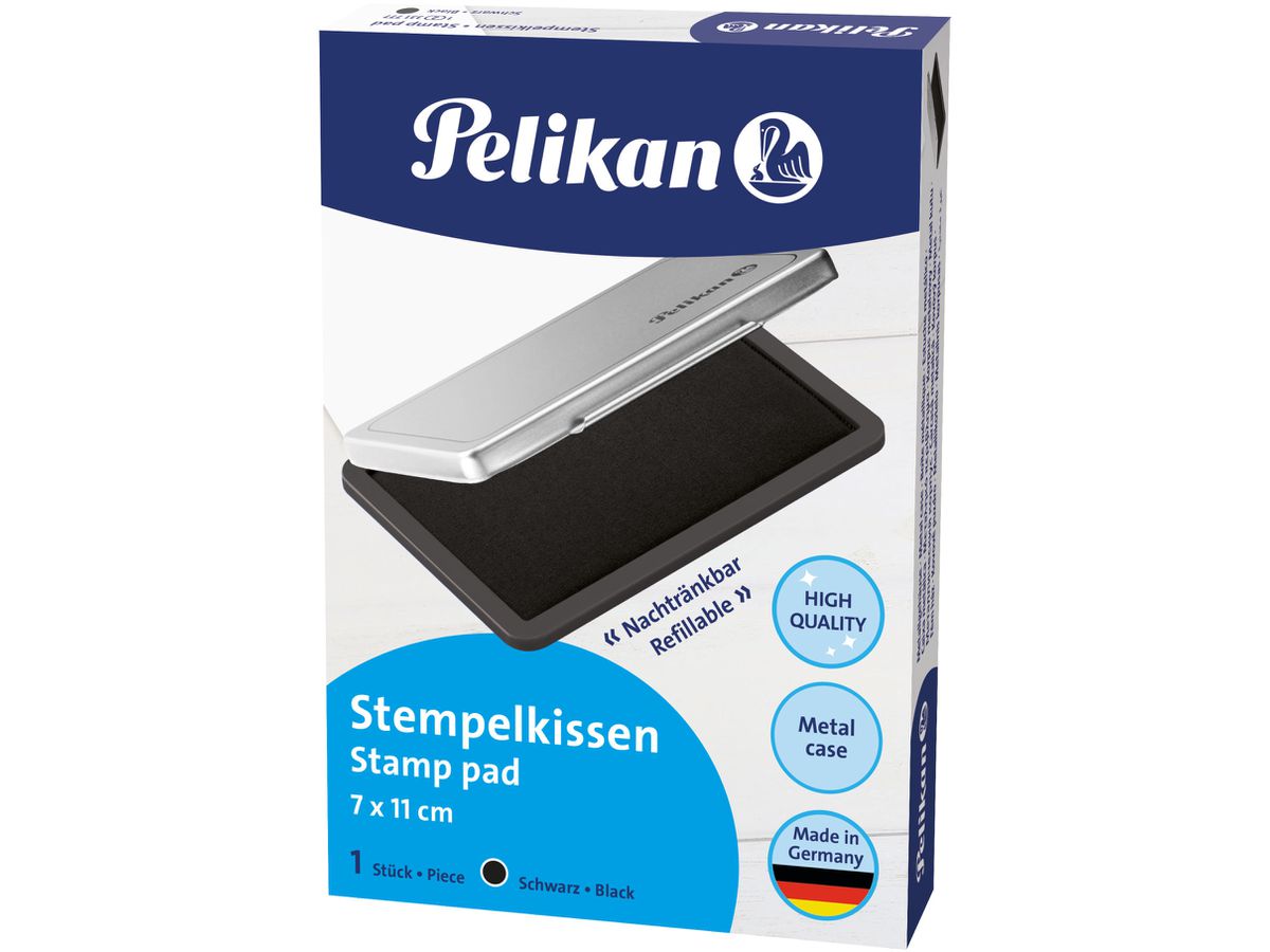 PELIKAN Metall-Stempelkissen schwarz 331777 Gr.2 11x7cm (4012700331779)