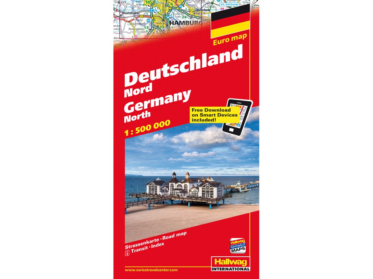 HALLWAG Strassenkarte 828309449 Deutschland Nord 1:500'000 (9783828309449)