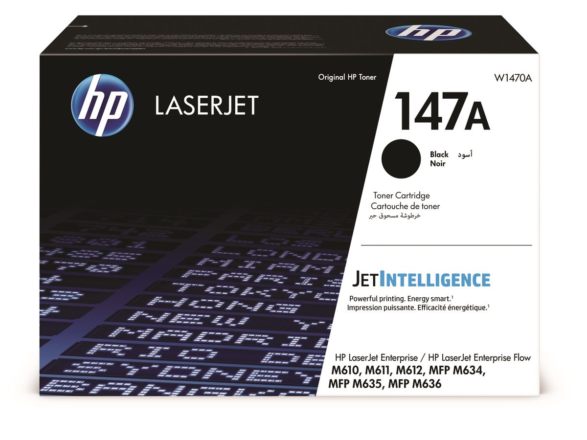 HP Cartouche toner 147A noir W1470A LJ Enterprise M610 10'500 p. (0194441304671)