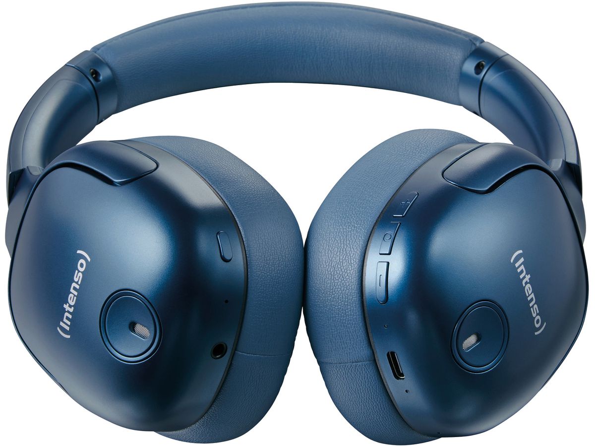 INTENSO Overear Headphones TWS 3740405 Bluetooth, Hybrid ANC Blue (4034303035540)