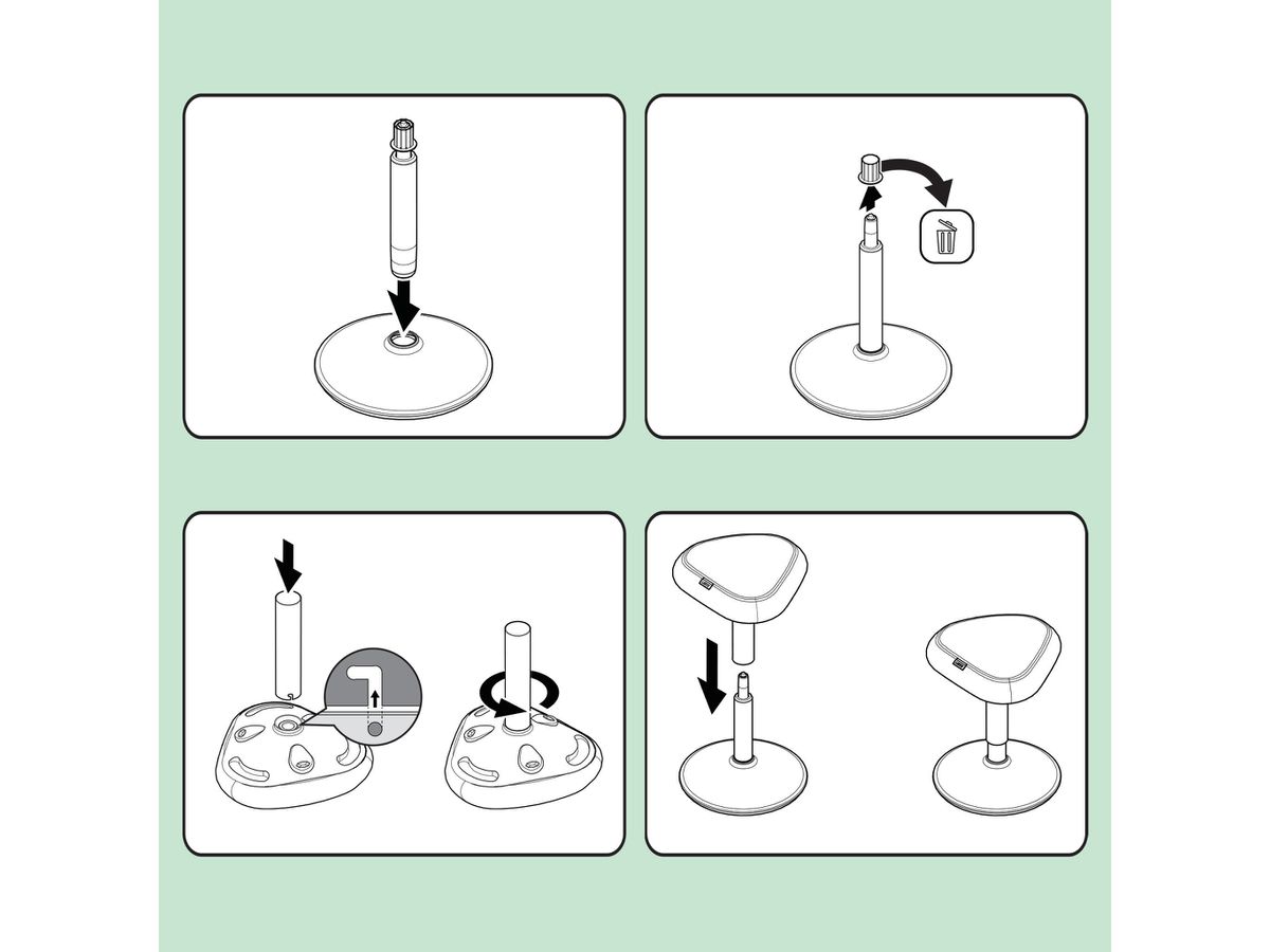 LEITZ Sgabello Ergo Activ 6544-00-89 grigio (4002432138418)