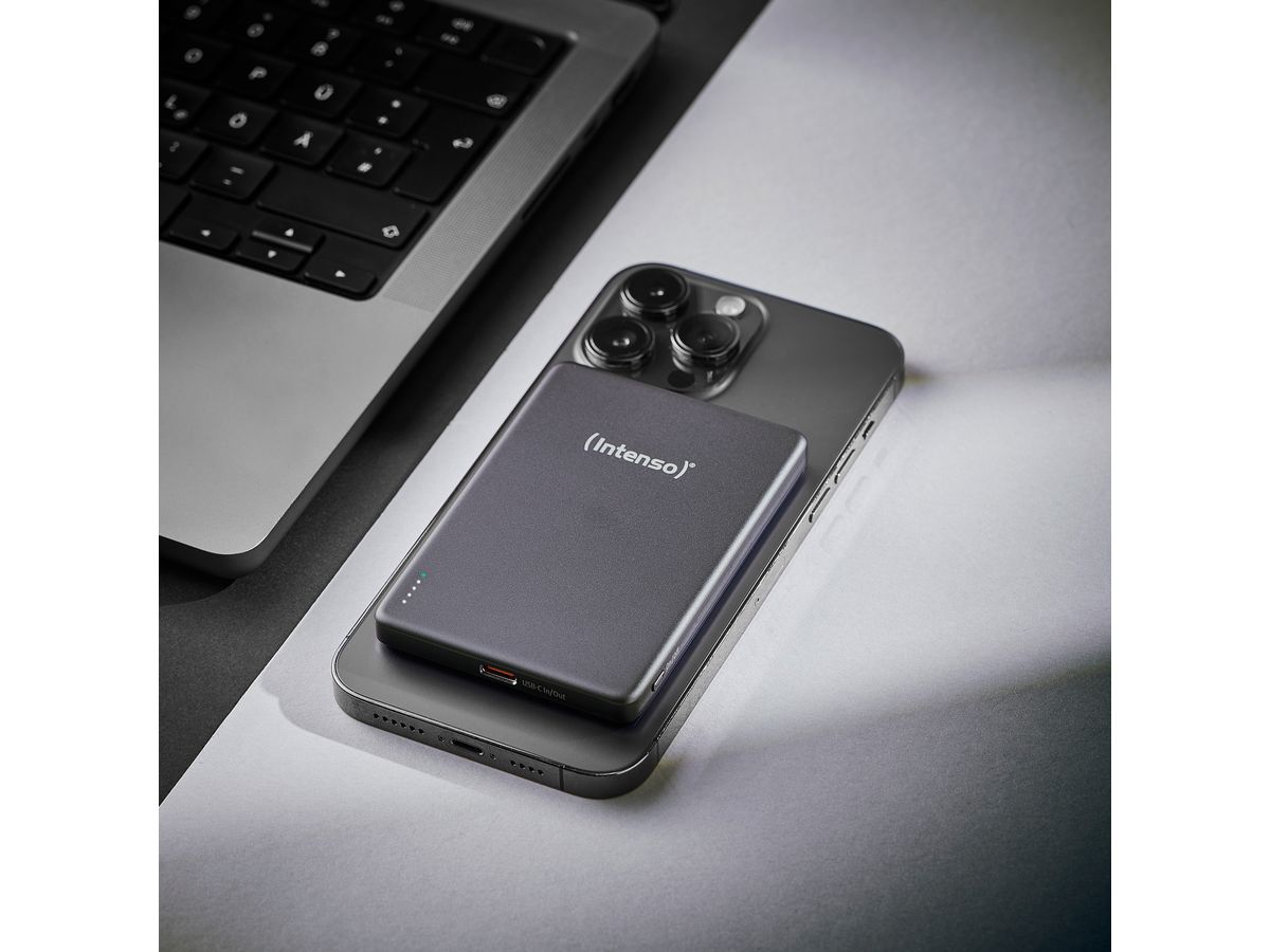 INTENSO Powerbank MW5000 5000 mAh 7344024 Magnetic Wireless grey (4034303036189)