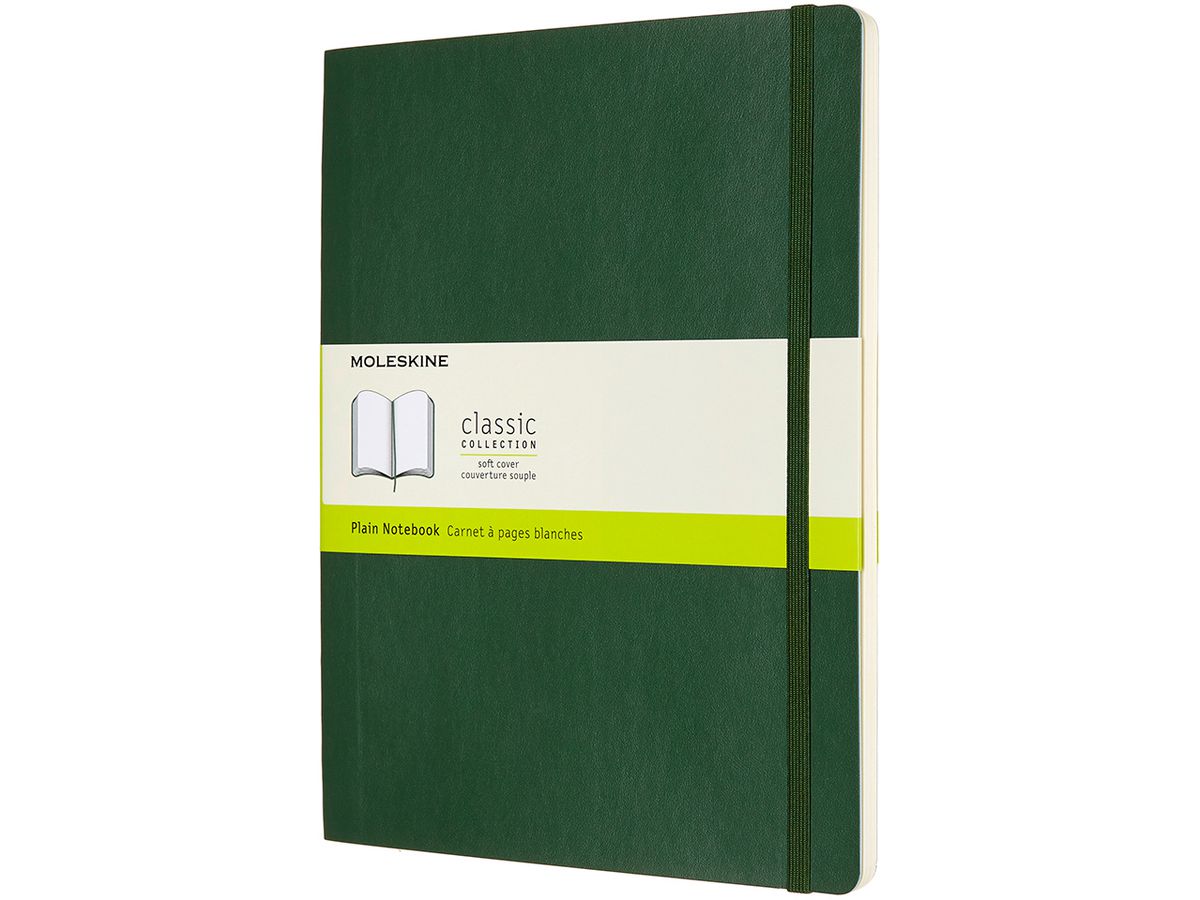 MOLESKINE Carnet XL SC 25x19cm 600066 en blanc, vert, 192 pages (8053853600066)