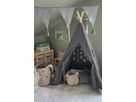 JABADABADO Tipi tenda grigio K024 110x100x155 cm (7350018360249)