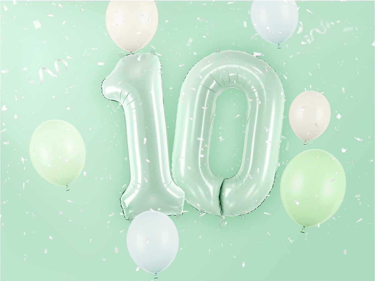 PARTYDECO Palloncino in foil no. 0 72cm FB230G-0-012 verde chiaro (5904555052628)