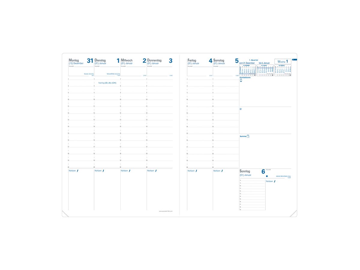 QUO-VADIS Recharge+ Prenote 2026 024013Q 1S/2P Impala/Club DE 21x29.7cm (3371010125128)