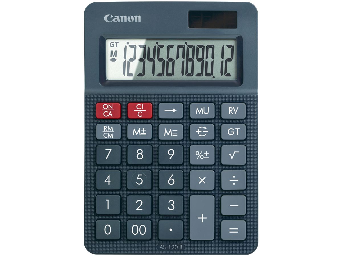 CANON Tischrechner AS-120II 4722C002AA 12-stellig schwarz (4549292108606)