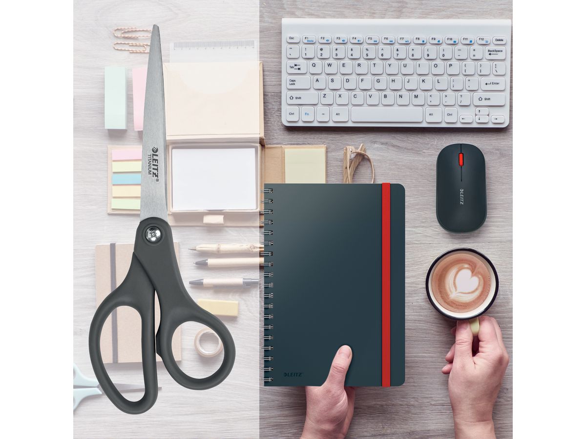 LEITZ Forbice titano 18cm 5421-00-89 grigio scuro (4002432138227)