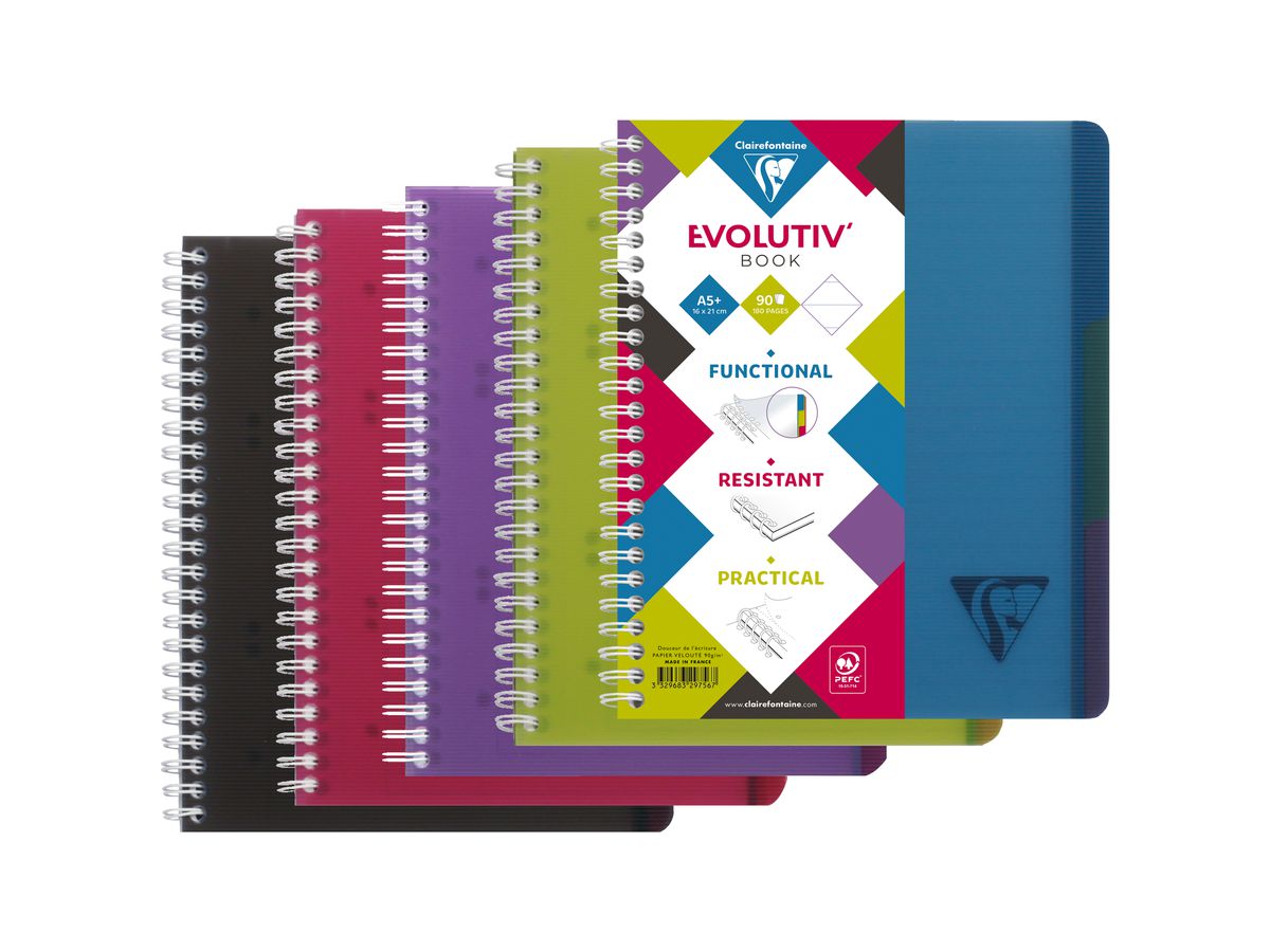CLAIREFONTAINE LINICOLOR Cahier A5+ 329756 L8+MC 90 feuilles (3329683297567)