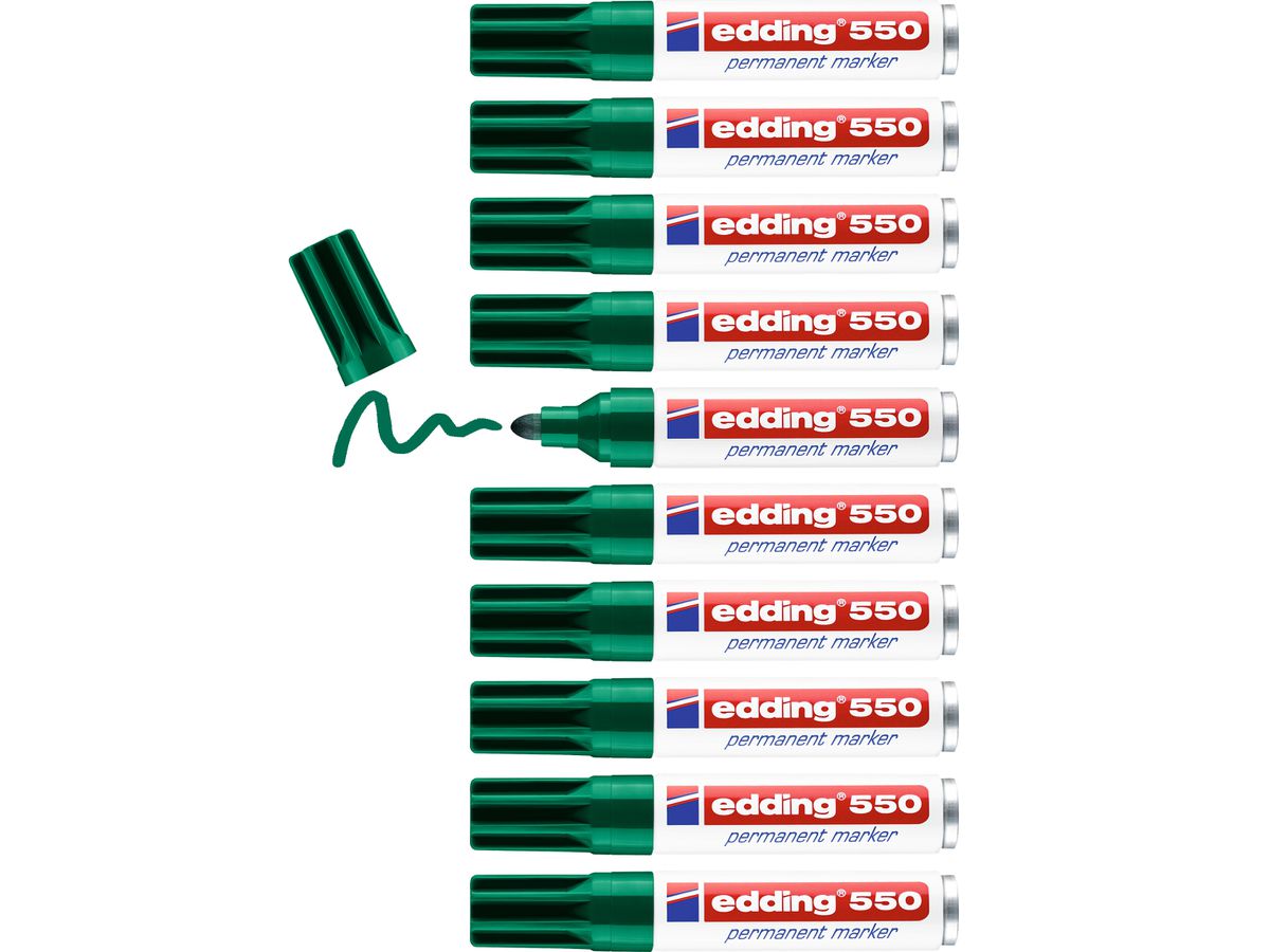 EDDING Permanent Marker 550 3-4mm 550-4 verde (4004764023851)