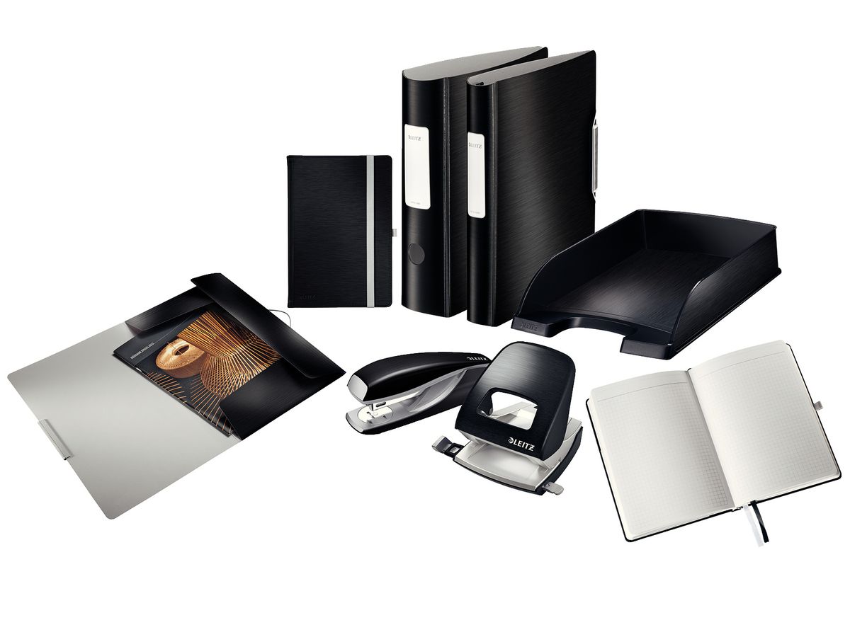 LEITZ Bürolocher NewNeXXt Metall 50060094 satin schwarz 30 Blatt (4002432107377)