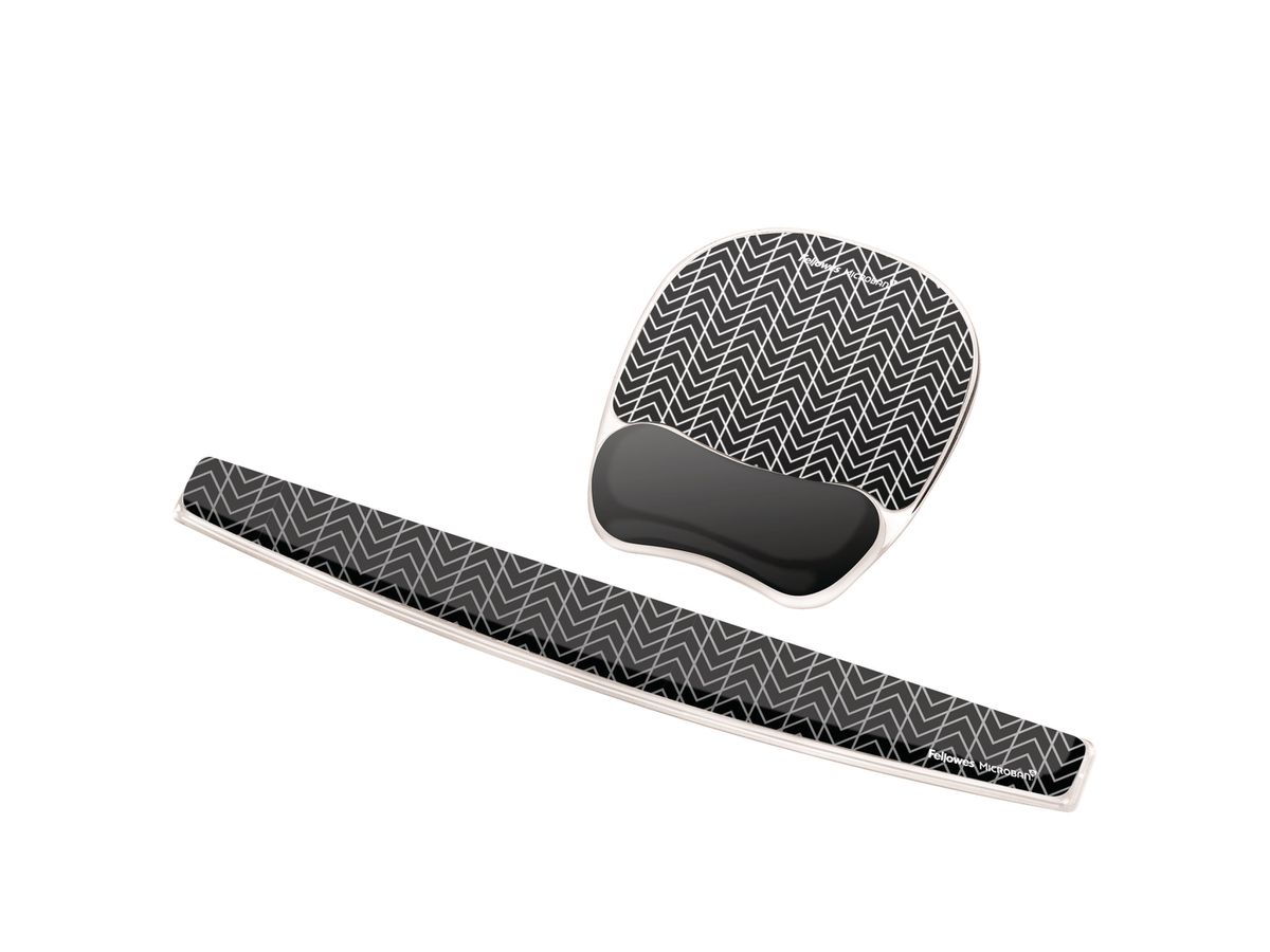 FELLOWES Handgelenkauflage Photo 9653601 s/w zick-zack, für Tastatur (0043859740734)