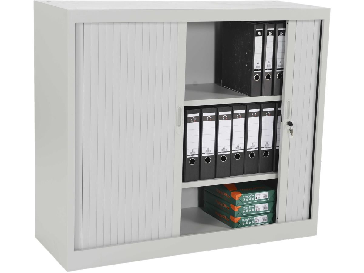 EDGY Armoire à rideau RS03/7035 2.5 Hauteurs de classeurs (7630006738145)