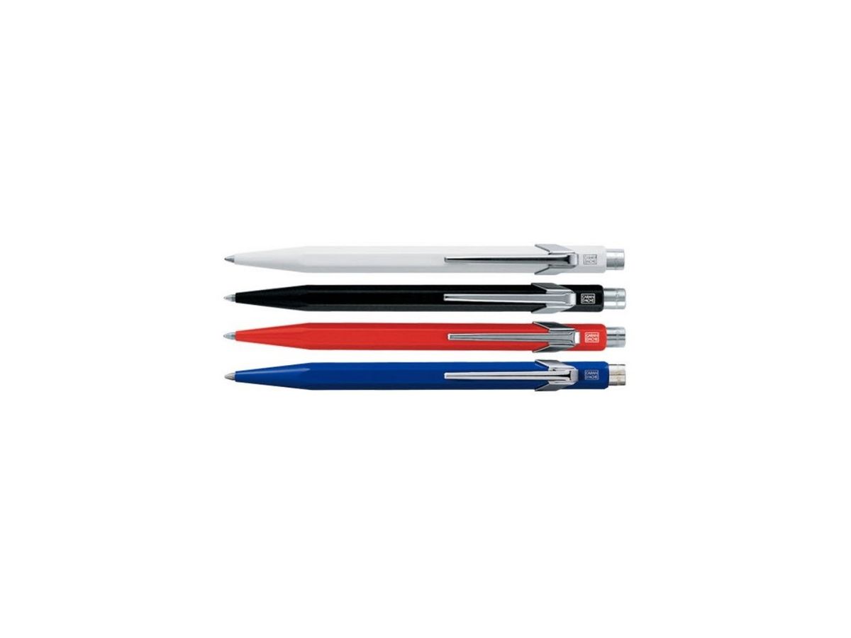 CARAN D'ACHE Stylo à bille 849 Metall 849.260 rouge, bleu, noir ou blanc (7610186603600)