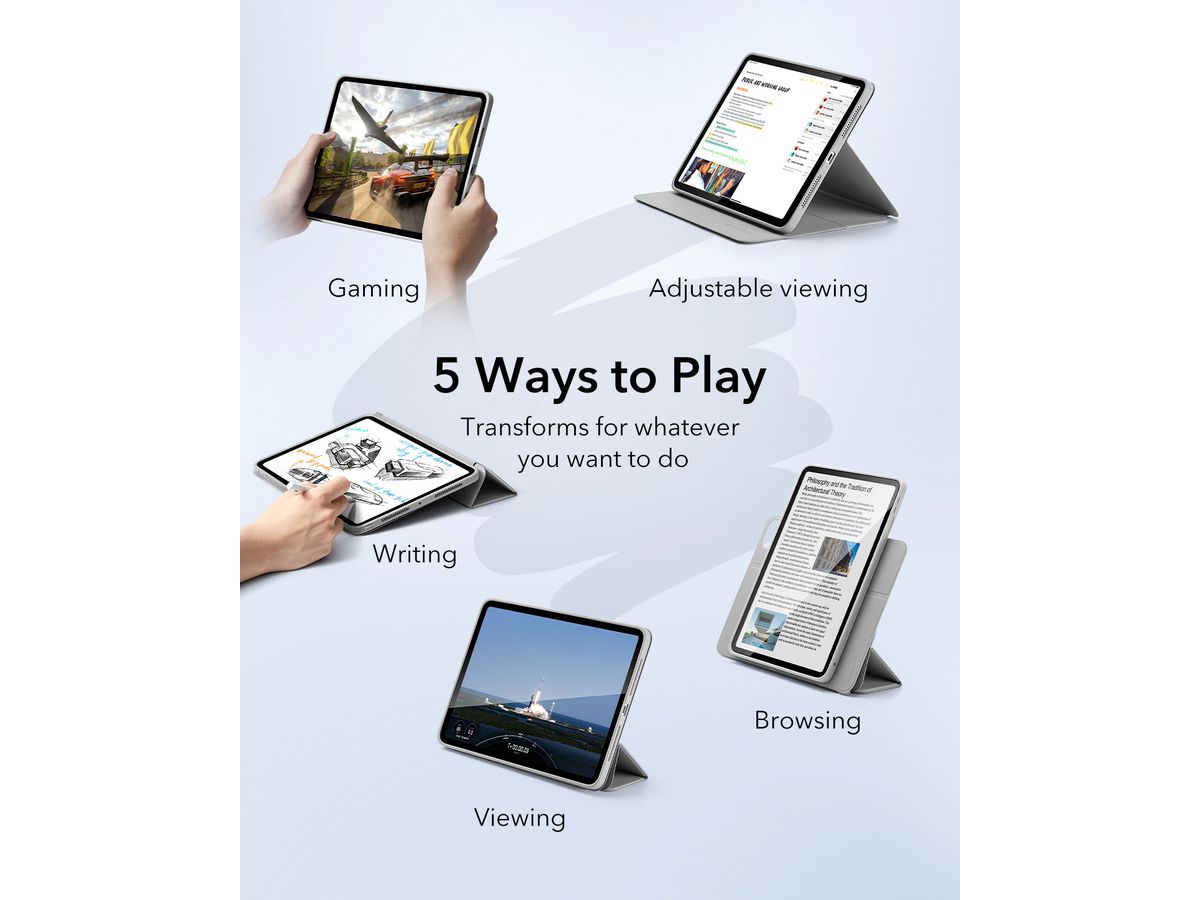 ESR Rebound Hybrid Case 360 1B1990503 iPad Pro 11 , 2024, Grey (4894240193648)