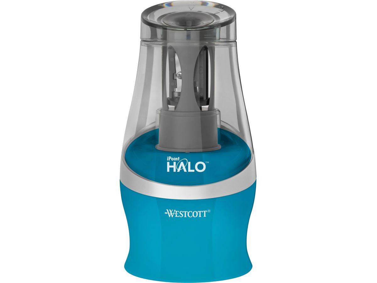 WESTCOTT Taille-crayon iPoint Halo E-55053 00 turquoise électronique (4027521515796)
