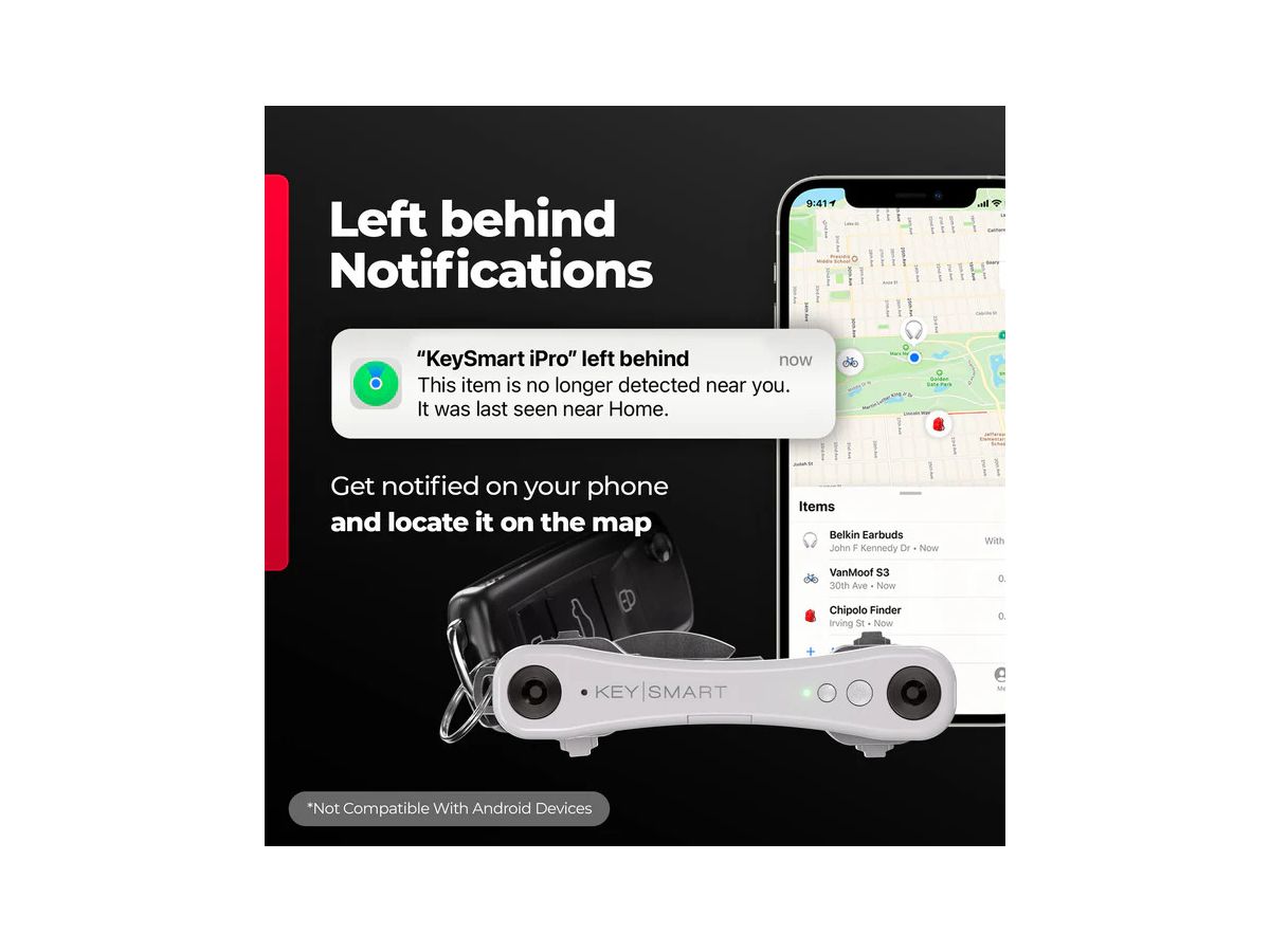 KEYSMART iPro V3 KS431-WHT-V3 Apple Find My, White (0810024058686)