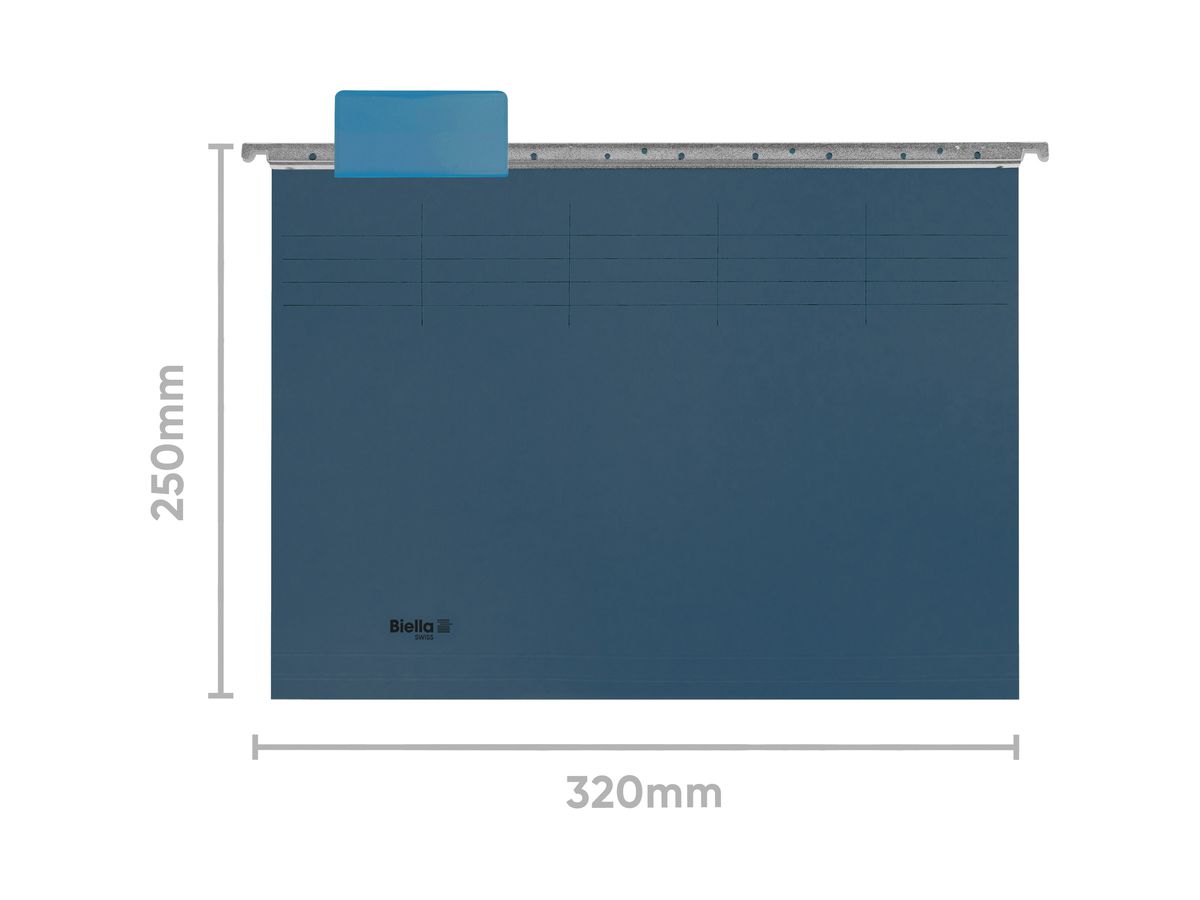 BIELLA Register-Hängemappen-Set A4 27143005U blau 32x25cm 10 Stück (7611365286980)