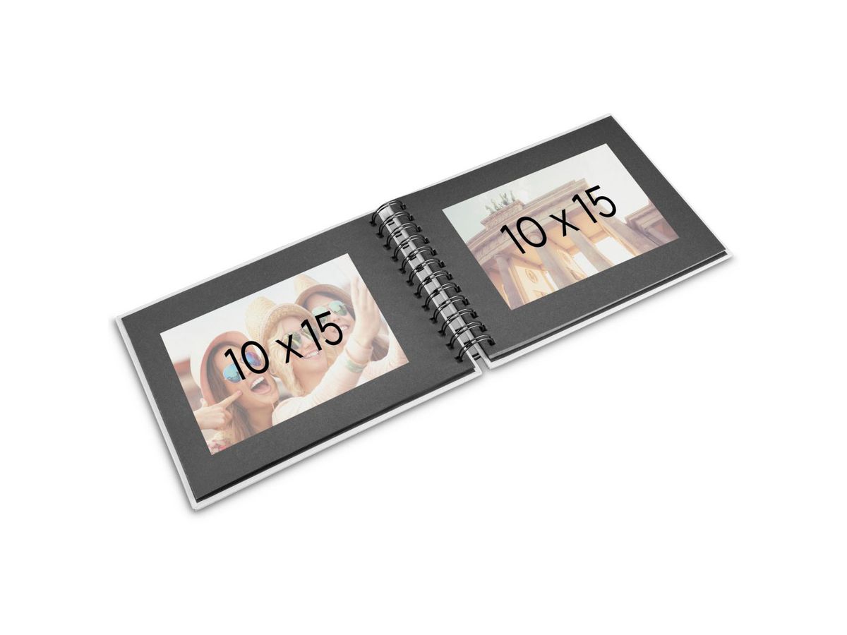 HAMA Spiralalbum Fine Art 24x17cm 9833 new black 25 Blatt (4007249098337)