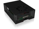 ICY BOX Gehäuse für Raspberry Pi 4, IB-RP108 Alu. Deckel/boden Acrylrahmen (4250078169451)