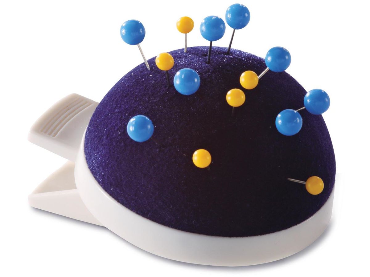 MAGNETOPLAN Cuscino per spilli con clip 1111527 blu (4013695016092)