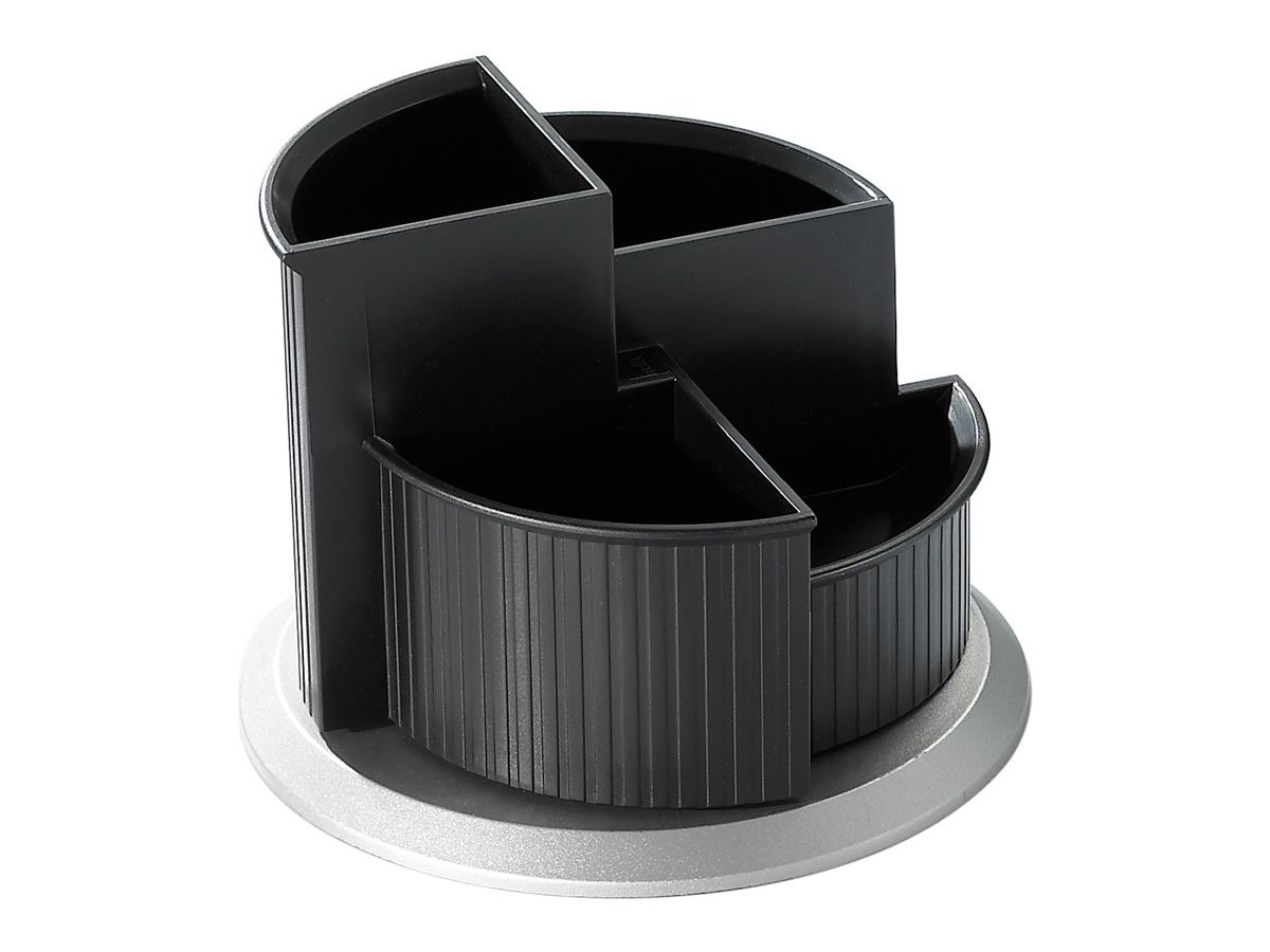 HELIT Stifteköcher 150x112mm H6220599 schwarz/silber (4012086043198)