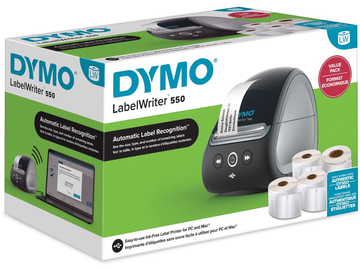 DYMO Etiketten 550 Valuepack 2147591 LabelWriter (3026981475917)