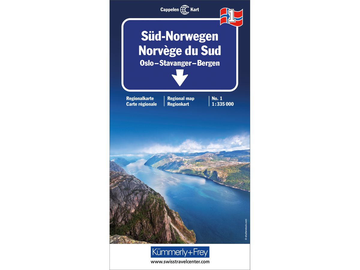 KÜMMERLY+FREY Strassenkarte 3-2559-01821 Süd-Norwegen Nr. 01 1:335 000 (9783259018217)