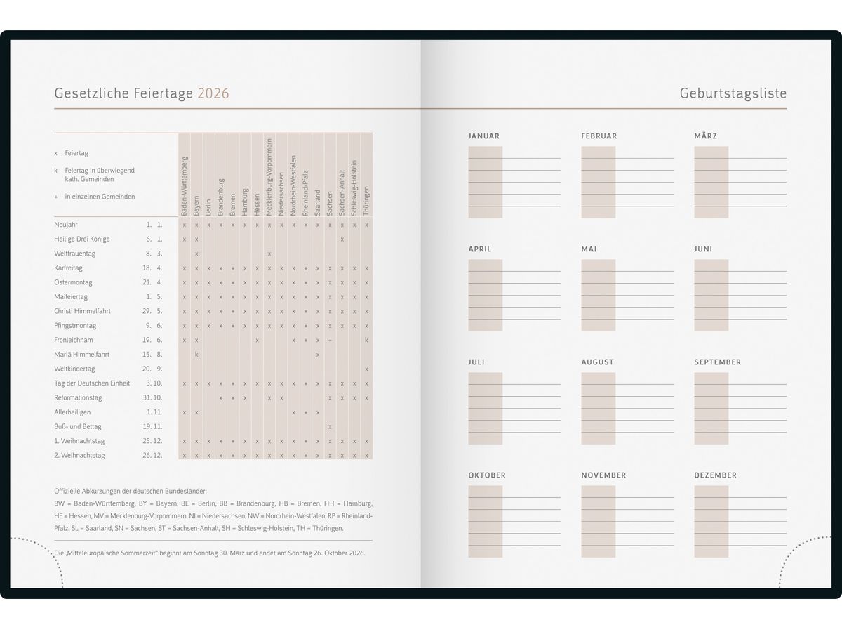 RIDOIDE Agenda poche Design Line 2026 7013603026.26 1S/2P Night AL 12x16cm (4003273789296)