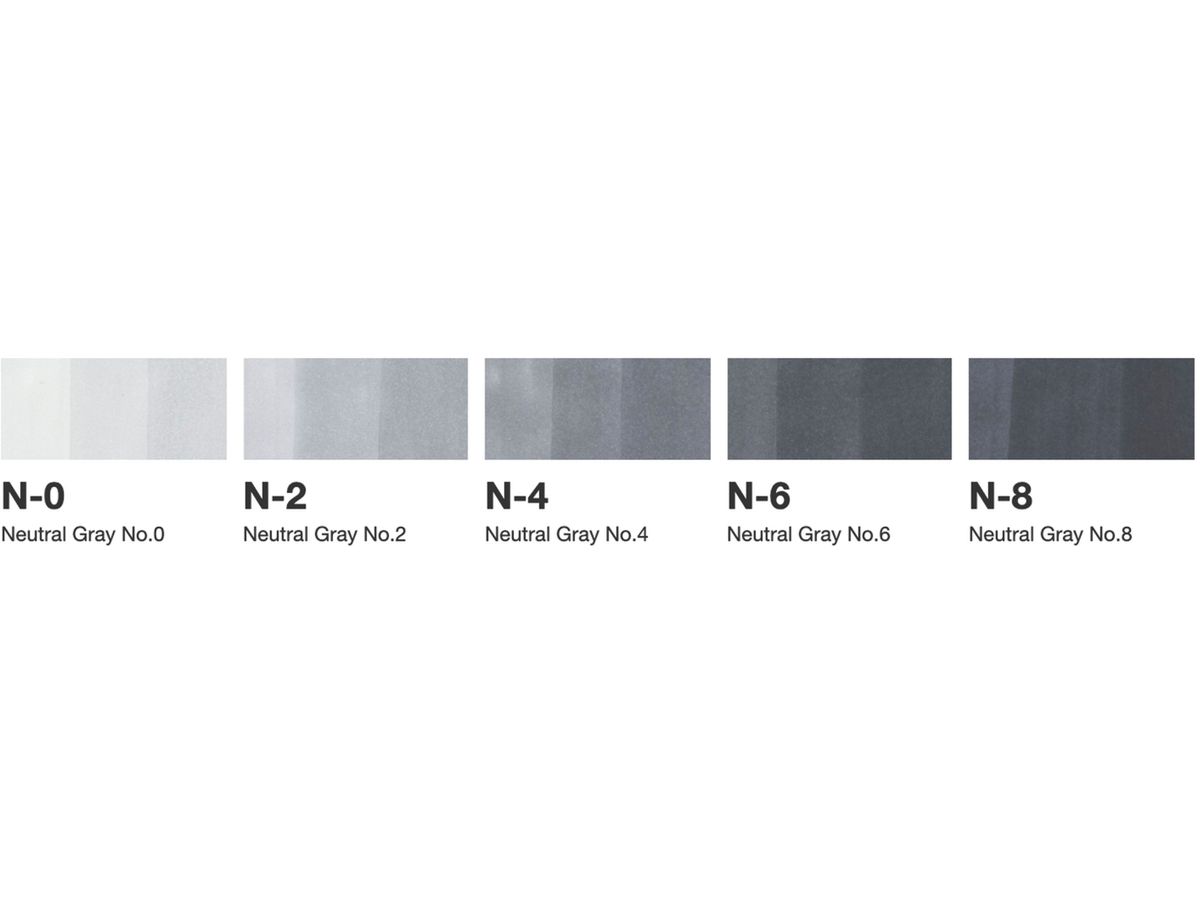 COPIC Marker Sketch 21075681 Set Sketching Greys, 6 Stück (4511338052624)