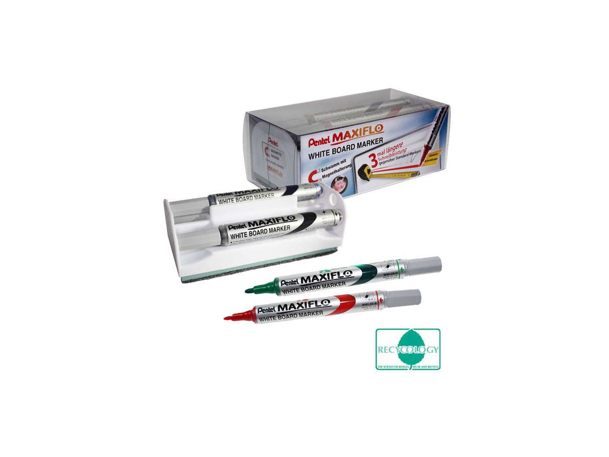 PENTEL Whiteboard Marker 4mm MWL5S4BOX 4 colori, box (5011433133352)