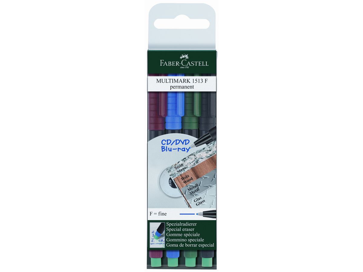 FABER-CASTELL OHP MULTIMARK F 151304 4-colori ass. permanenti (4005401513049)