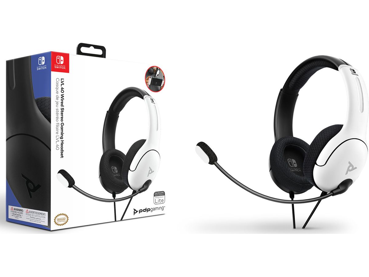 PDP LVL40 Wired Headset 500-162-BW-EU Black/White for NSW (0708056068721)