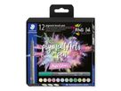 STAEDTLER Fasermaler mit Pinselspitze 371 C12-2 pigment pen 376 12er Set (4007817097021)