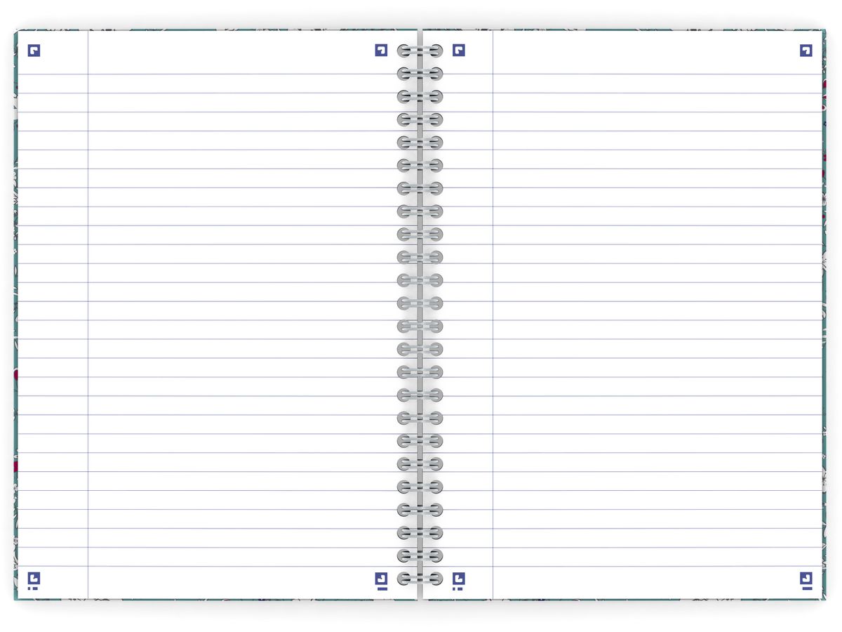 OXFORD Carnet spirale ForMe Floral B5 400094959 ligné 7mm, 90g 60 flls. (3020120113449)
