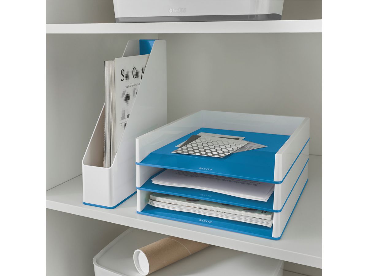 LEITZ Briefkorb WOW A4 5361-10-36 weiss/blau (4002432113606)