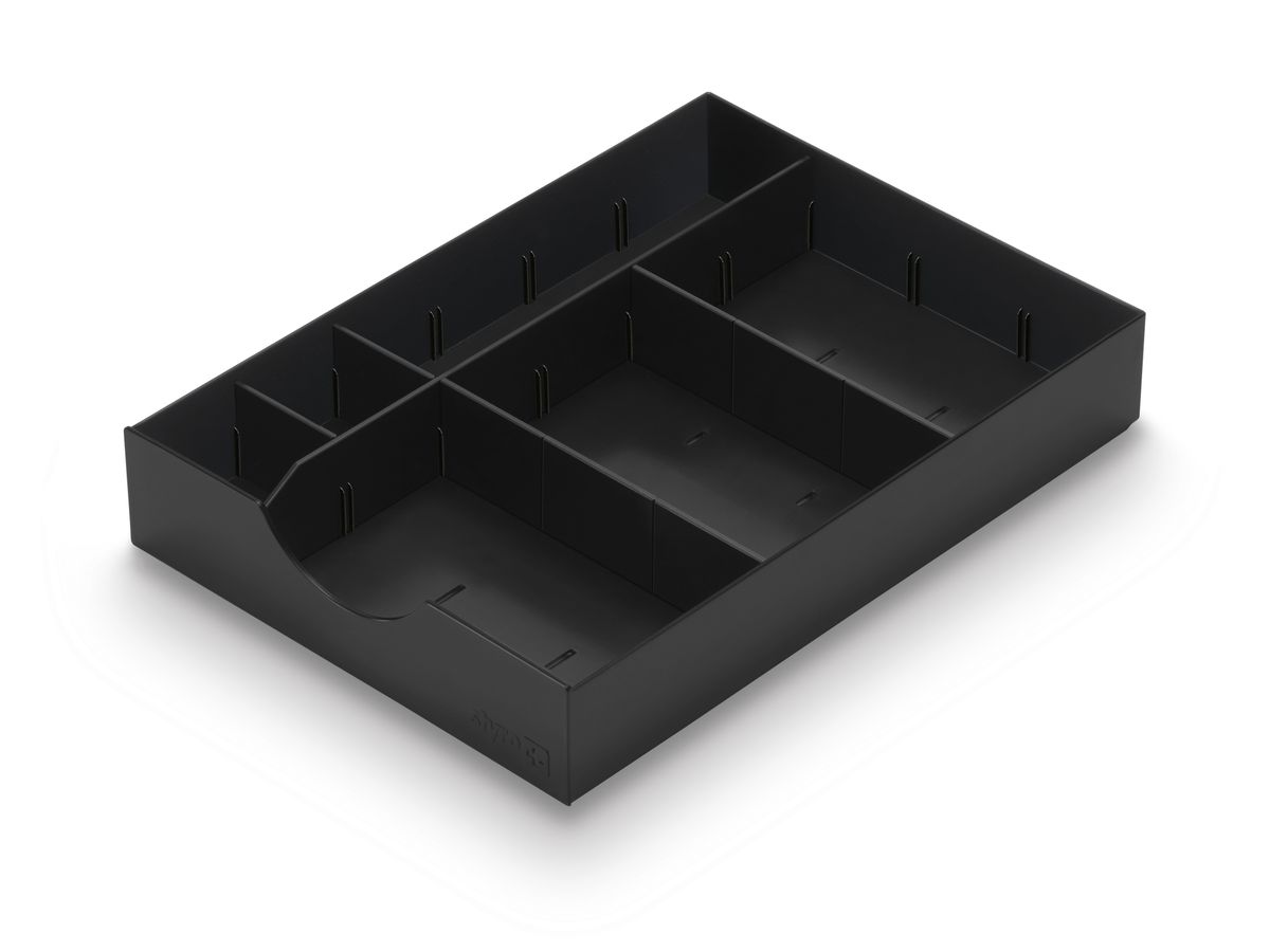 STYRO Système tiroir styrodoc 268-405.95 noir 6 pcs. (7612176081443)