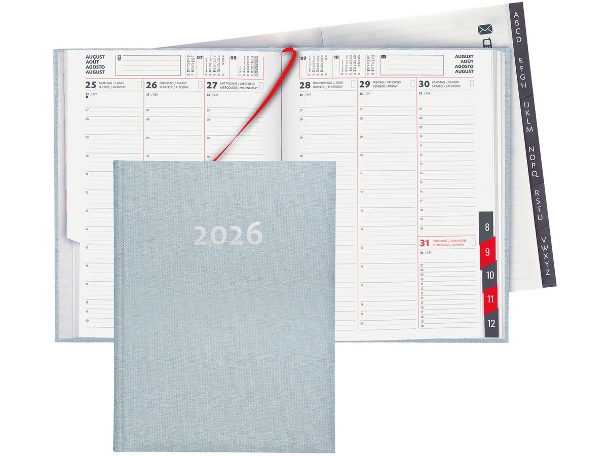 BIELLA Agenda Oraio 2026 809301060026U 1S/2P azzurro ML 17.8x23.5cm (7611365524358)