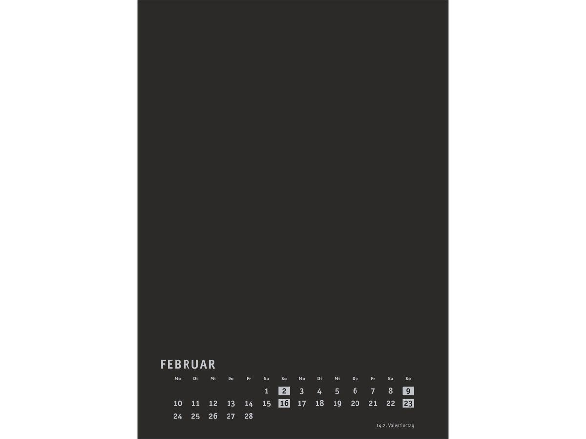 HEYE Bastelkalender 2026 22992+26 schwarz 21x29.7cm (9783756411443)