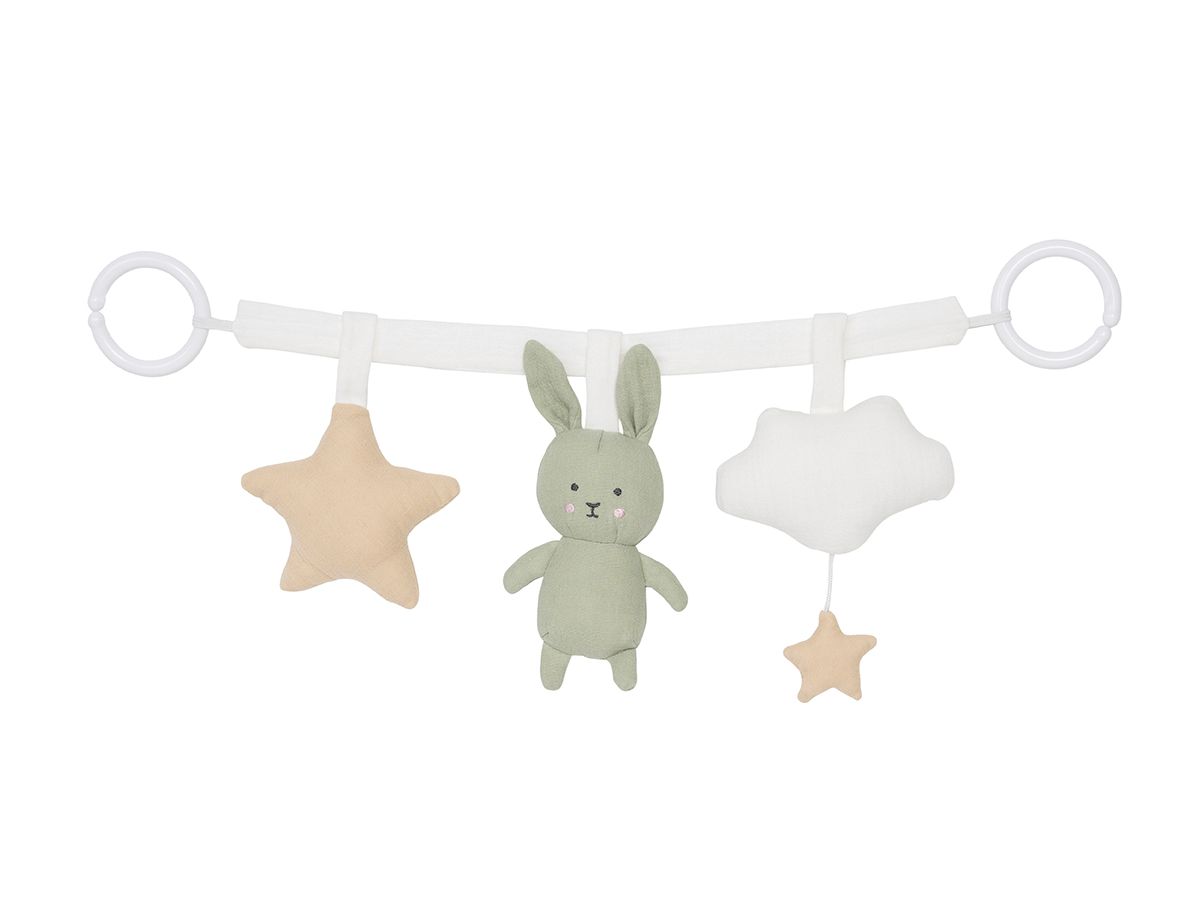 JABADABADO Catena per carrozzina 49cm K123 verde, coniglio (7332599011239)