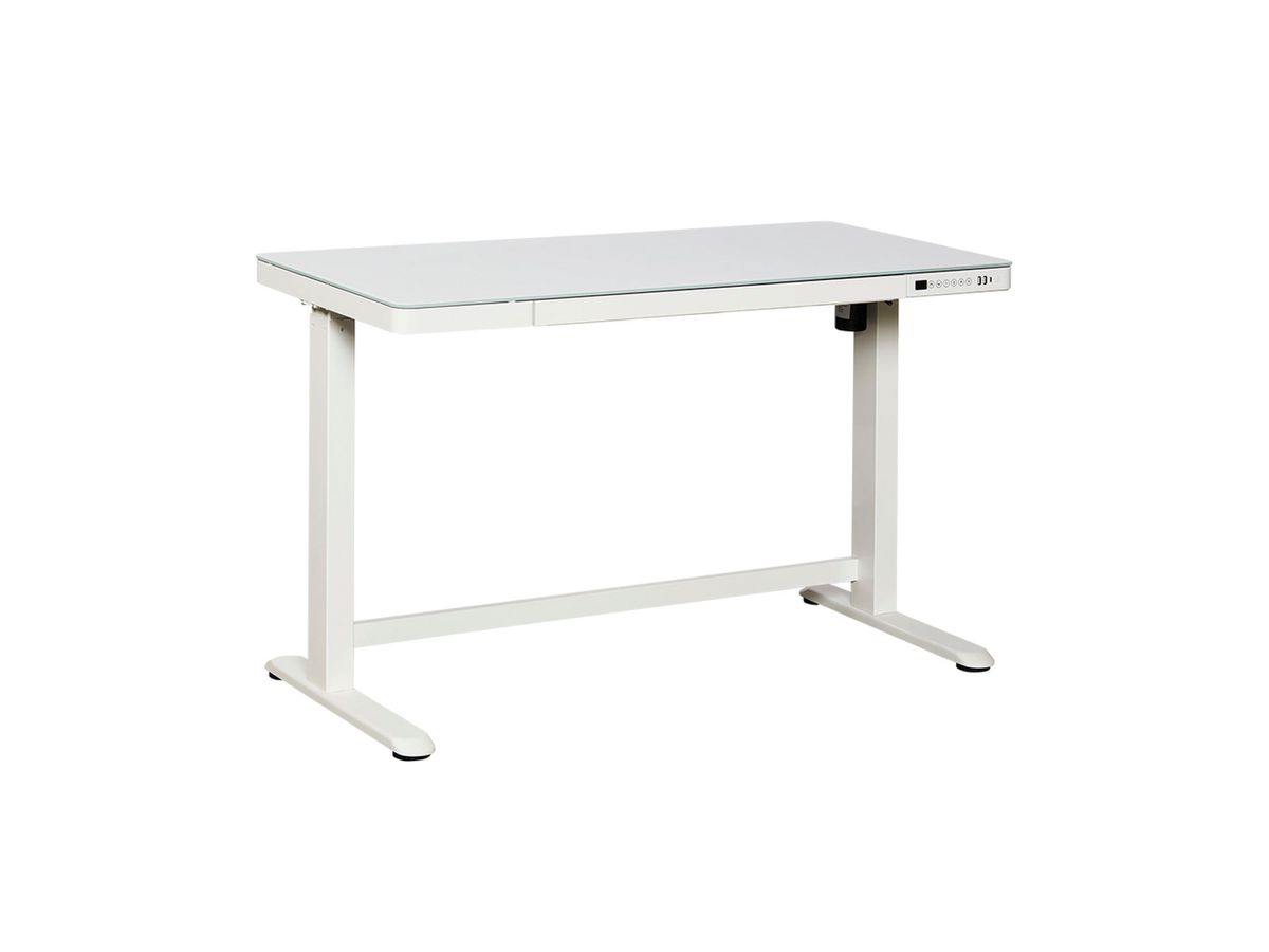 CONTINI Bürotisch ET118 120x60cm 103780 weiss, Glas (9470103780009)